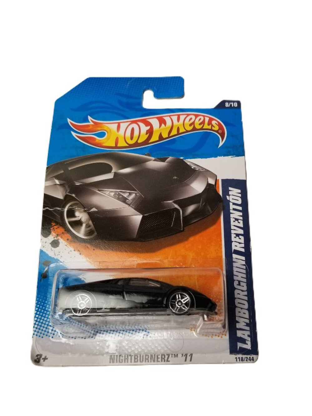 Hot Wheels Lamborghini Reventon Nightburnerz 2011 Black 118/244 Die Cast Car